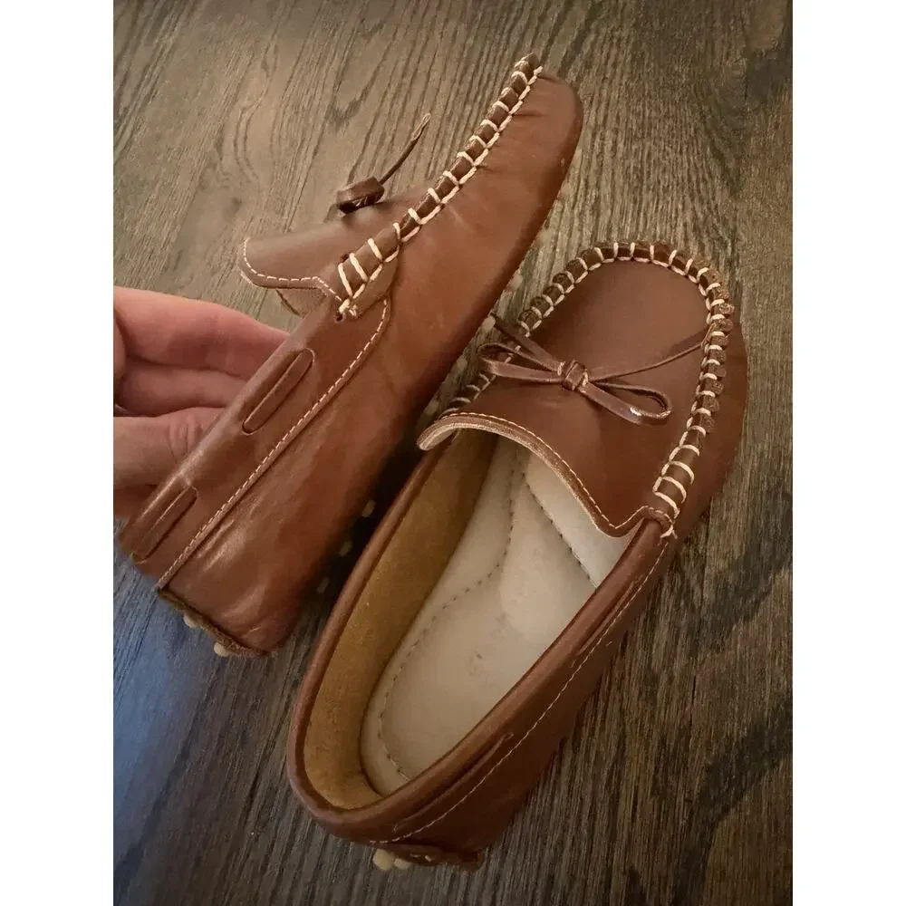 Elephantito Loafers, Natural Tan Little Kids Sz 10c